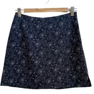 Banana Republic Floral Skort Black and Beige Size 0